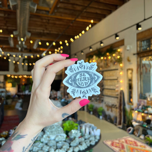 Unleash Your Inner Peace with the Best Be Here Now Sticker