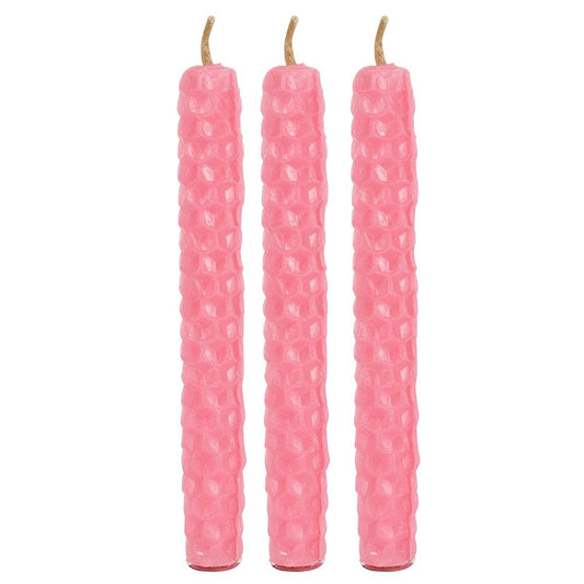 Pink Beeswax Spell Candles